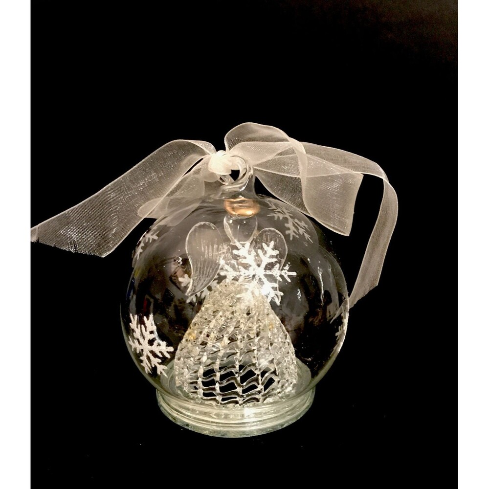 Spode  Blown Glass Praying Angel Christmas Ornament - Picture 2 of 4